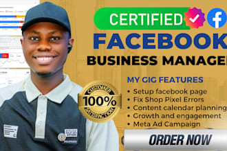 grow, manage your facebook page and run meta ads campaign