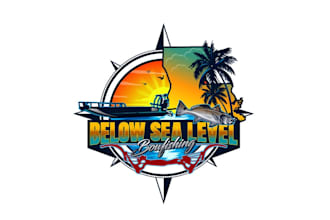 create exclusive and marvelous fishing logo design