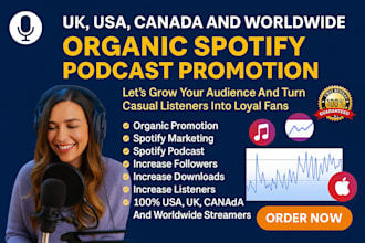 do spotify podcast promotion to USA, UK audience spotify podcast marketing