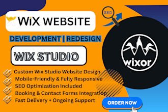 design or redesign a responsive, fast and SEO optimized wix studio website