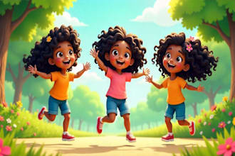 design cute and creative children storybook illustrations