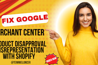 fix google merchant center product misapproval misrepresentation with shopify