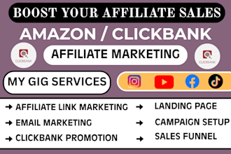 build clickbank affiliate marketing sales funnel amazon link promotion