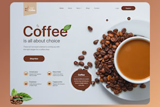 develop responsive food, coffee shop and bakery website