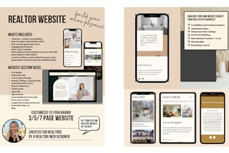 make a realtor website on squarespace with a custom brand