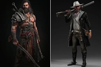 do 3d stylized game character model, 3d low poly game character, 3d game assets