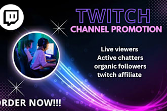 do twitch promotion, optimize your twitch channel to bring in live viewers