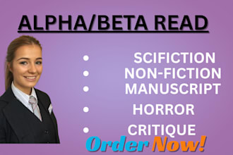 beta read thriller, horror, critique romance, fantasy, your manuscript