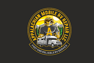 design magnificent mascot rv repair logo