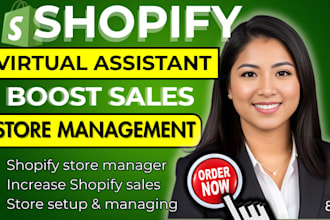 shopify virtual assistant store manager boost ecommerce website
