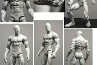 sculpt 3d articulated action figure,collectible figure,anime figure for 3d print
