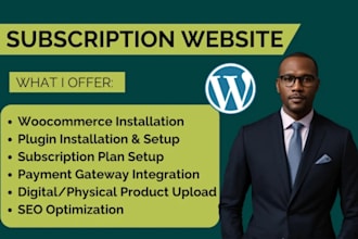 build woocommerce subscription website digital product subscription website