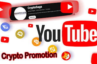promote crypto youtube channel video shoutout to millions subscribers views