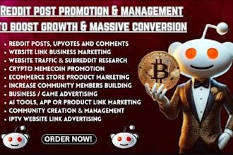manage reddit post for business app iptv ai saas website link ecommerce product