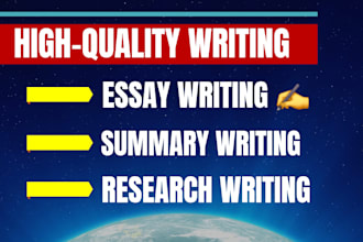 do essay research and summary and writing expert