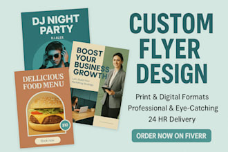 design modern flyers for events business and social media
