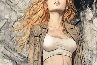 draw comic book, custom illustration, comic book artist