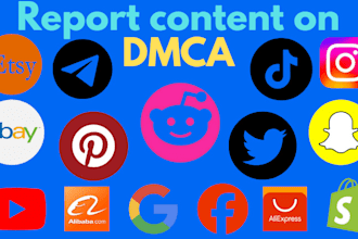 takedown harassing defamatory pirated facebook instagram reddit tiktok google