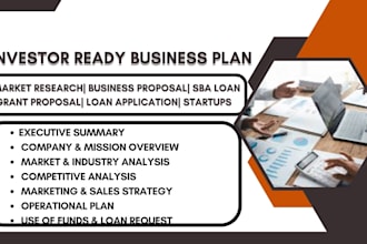 write sba ready business plan and loan application for start ups or non profits