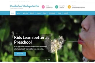 kindergarten website, preschool, daycare website, school website, kindergarten