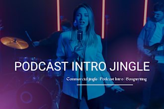 be your podcast intro jingle female singer, commercial radio jingle vocalist