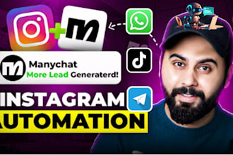 develop ai chatbots for instagram, messenger, tiktok, whatsapp using manychat