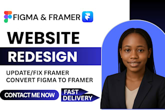 redesign figma redesign framer fix framer website update your framer