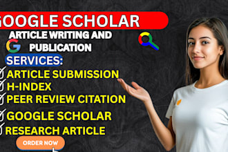 write and get your article published in a peer reviewed google scholar journal