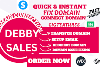 connect domain, do domain transfer, redirect domain, connect domain, fix domain