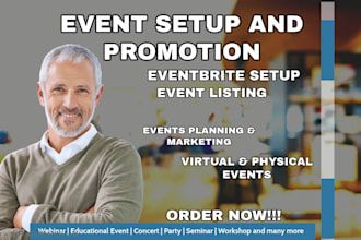 promote and market eventbrite, webinar, events to increase attendees