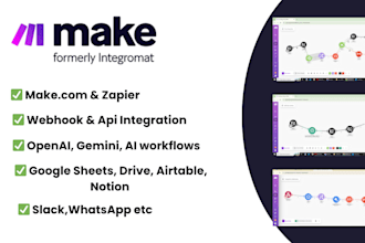 automate your workflow using make com, openai, notion, google sheet and slack