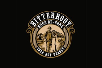 make unique western logo for pest control company