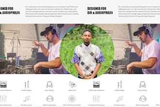 design music website for artist dj band event podcast on wix, wordpress, godaddy