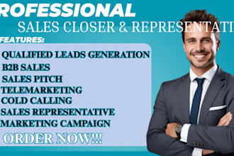 be your sales rep, close deals, generate b2b leads, sales lead