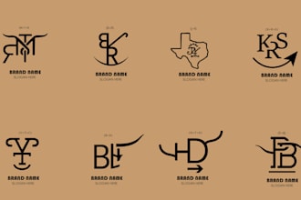 create a retro rustic western inspired logo for your company