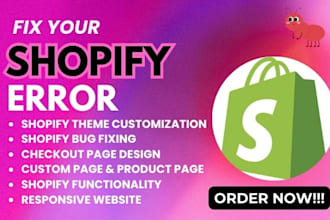 fix shopify bugs errors liquid code issues professionally store theme design