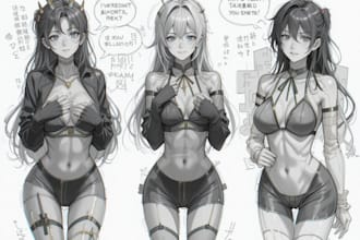 do anime nsfw sketches for you