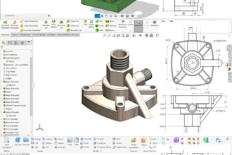 design 3d modeling and render it thoroughly in fusion 360, solidworks, inventor