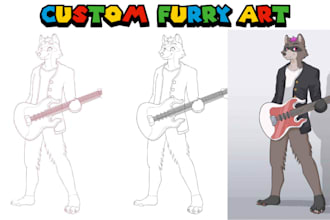 draw furry oc, fursona, reference sheet, icon, portrait, anthro pfp art, couple