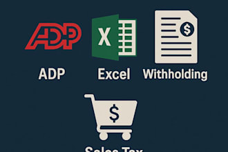 process payroll and file US tax reports using adp and excel