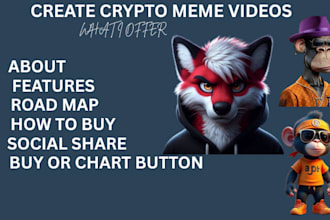 create memecoin video, 2d memecoin video, crypto meme art, memecoin animation