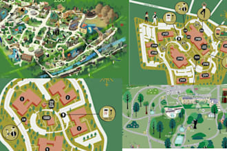 create map illustration vector map isometric map city map event map travel map