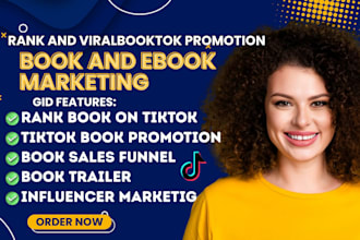 rank book sales booktok promotion amazon kdp  influencer ebook tiktok marketing