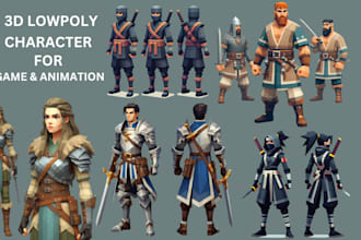 model and rig stylized low poly 3d character for games and animation in blender