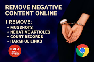 remove mugshots cases negative news delete articles and arrest record by dmca