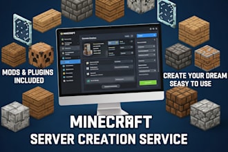 setup a minecraft server for you, using or not modpack and plugins