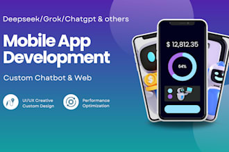 develop chatgpt ai mobile app, websites, ai software, saas apps, ai chatbot