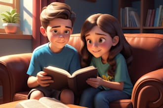 do children book illustration, children picture book illustrator,KDP book cover