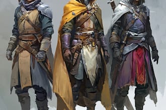 create a d and d character art and dnd art