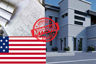 do city permit framing plan  USA architectural stamp for adu house  site plans